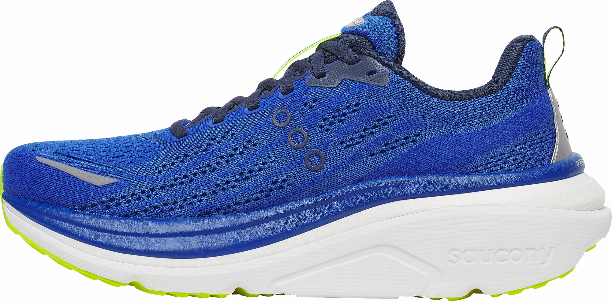 Abrasion Shield Technology Adaptive Impact Zones Saucony Hurricane 25 Mens Running Shoes - Blue