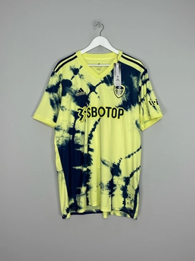 2022/23 Leeds United *BNWT* Away Shirt (Multiple Sizes) Adidas Double Layered Thermal Insulation Yarn Dye Effect