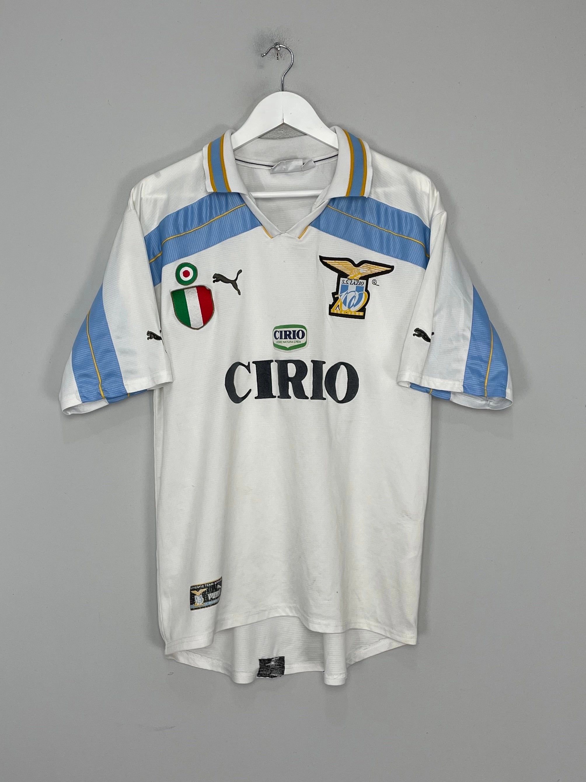 Vented Back Design 1999/00 LAZIO *CENTENARY* AWAY SHIRT (XL) PUMA