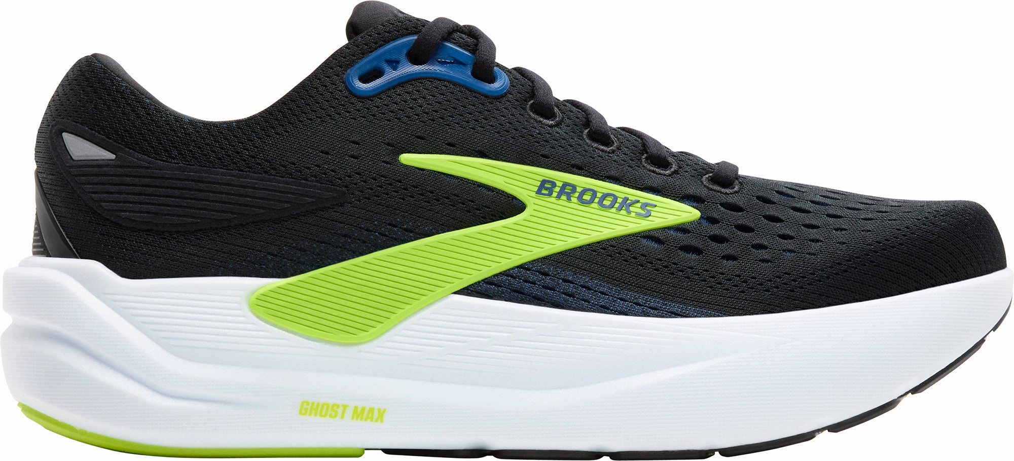 Brooks Ghost Max 3 Mens Running Shoes - Black Reinforced Heel Support