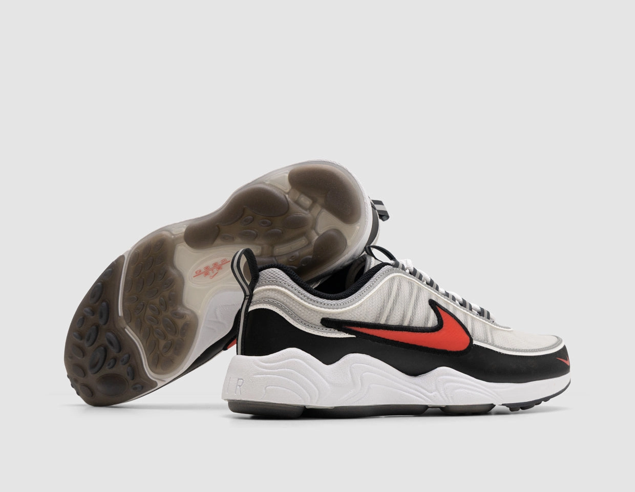 Hard Surface Comfortable Insole Nike Air Zoom Spiridon Metallic Silver / Sport Red - Black