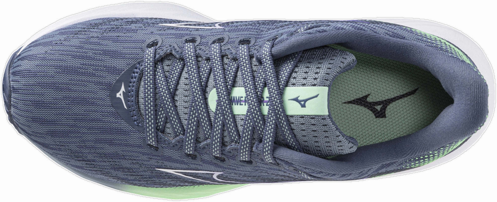 Reflective details Neutral Top Mizuno Wave Rider 28 Womens Running Shoes - Blue