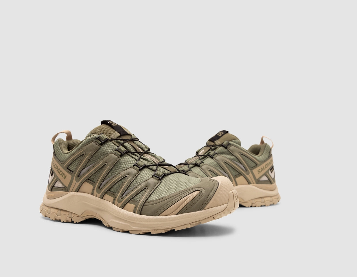 Wide Salomon XA PRO 3D GORE-TEX Deep Lichen / White Pepper - Silver Cloud