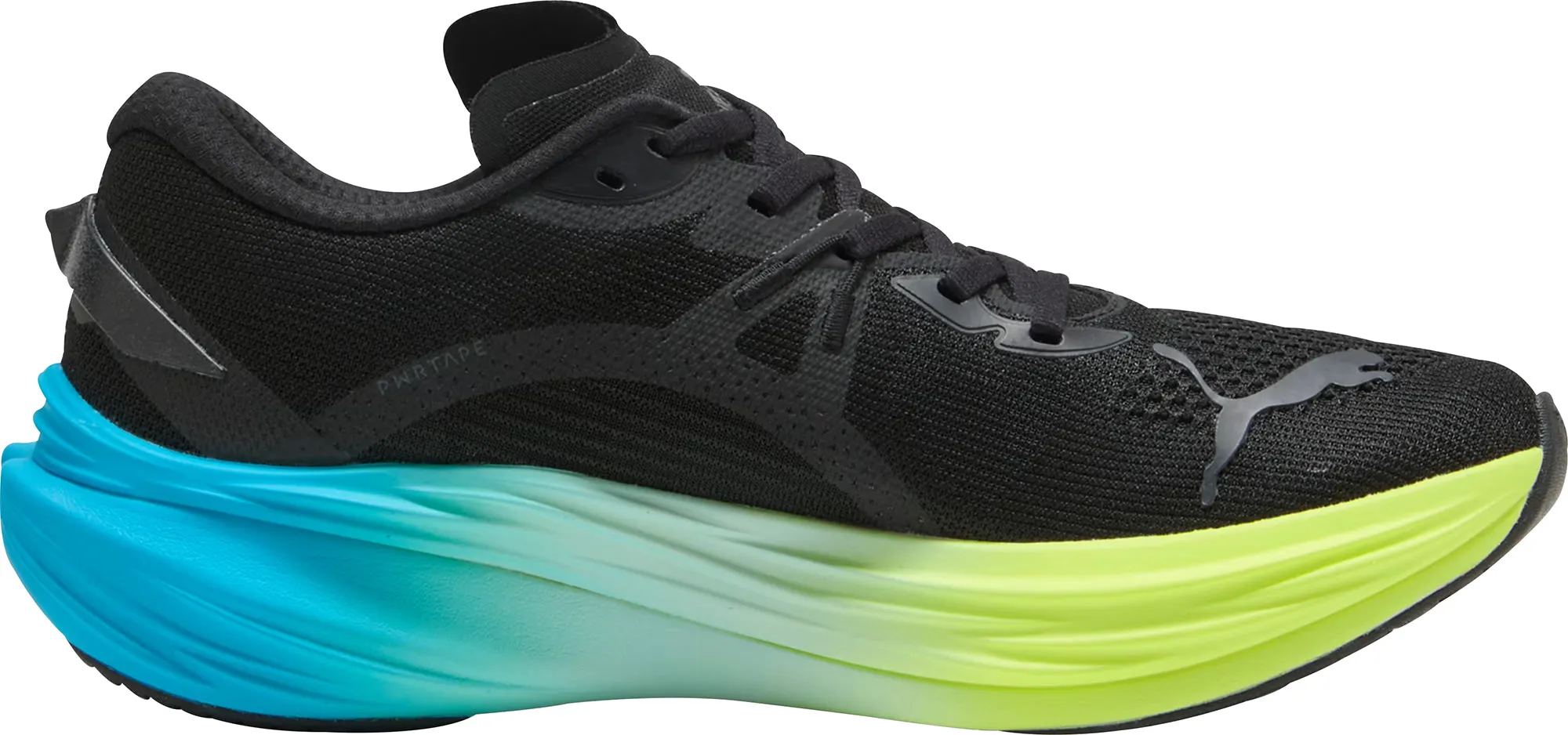 Puma Deviate Nitro 3 Mens Running Shoes - Black Energy Cushion Stitched Toe Box