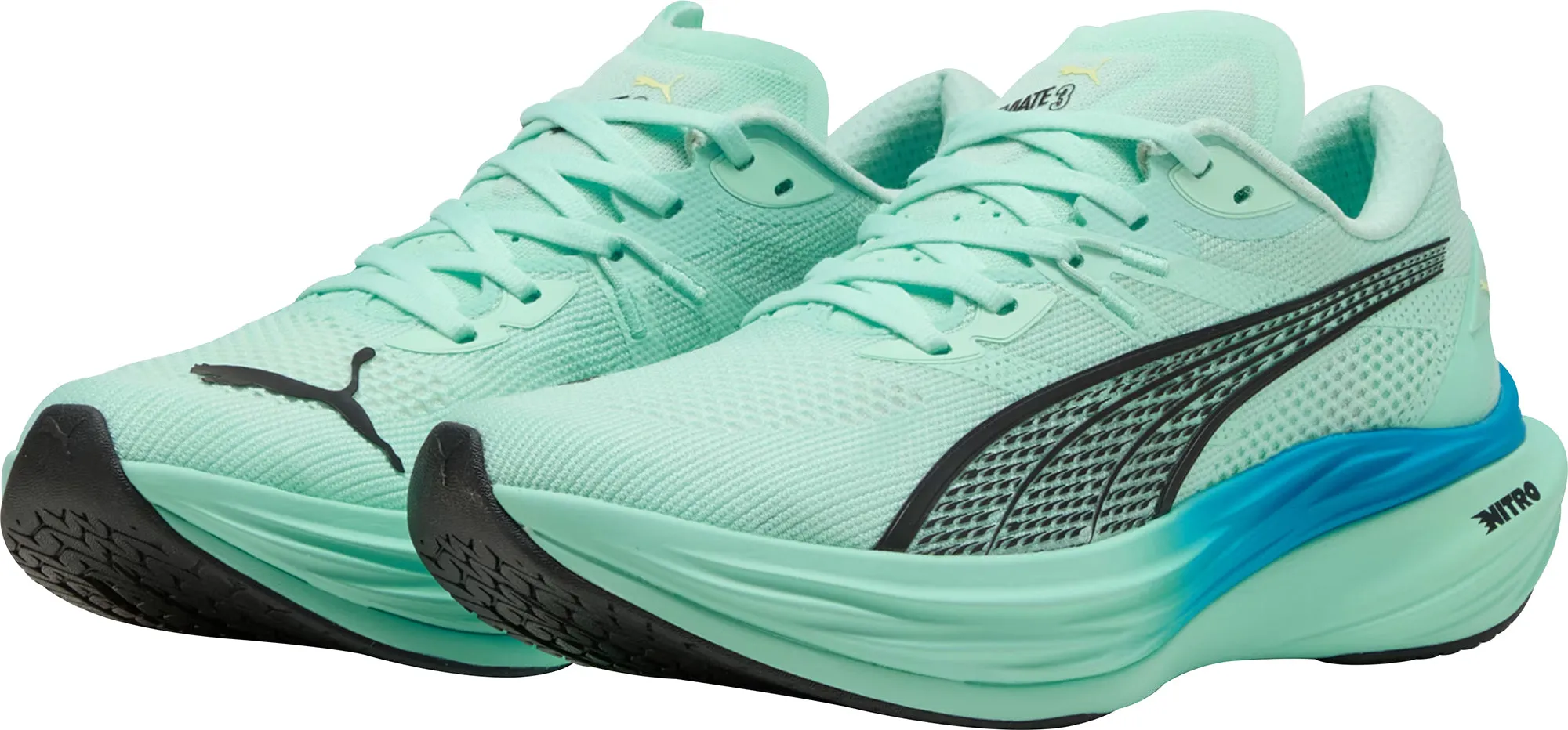 Puma Deviate Nitro 3 Mens Running Shoes - Green Iconic Piece Recycled Material Blend