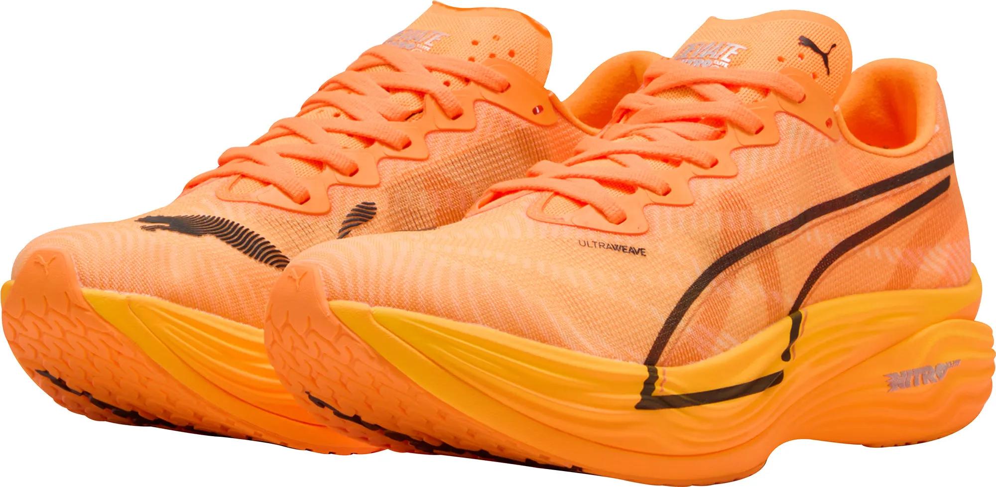 Orthopedic Arch Support Puma Deviate Nitro Elite 3 Mens Running Shoes - Orange