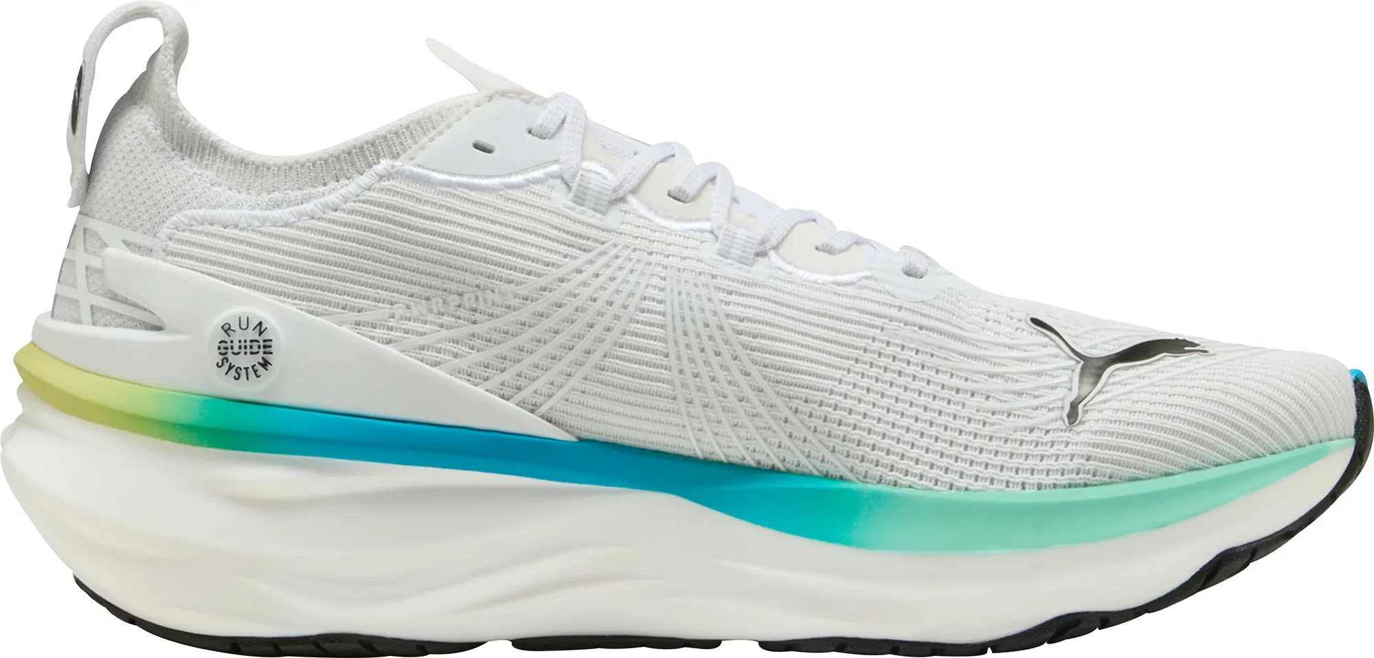 Puma ForeverRun Nitro 2 Mens Running Shoes - White Elastic Goring System Fashion Ready