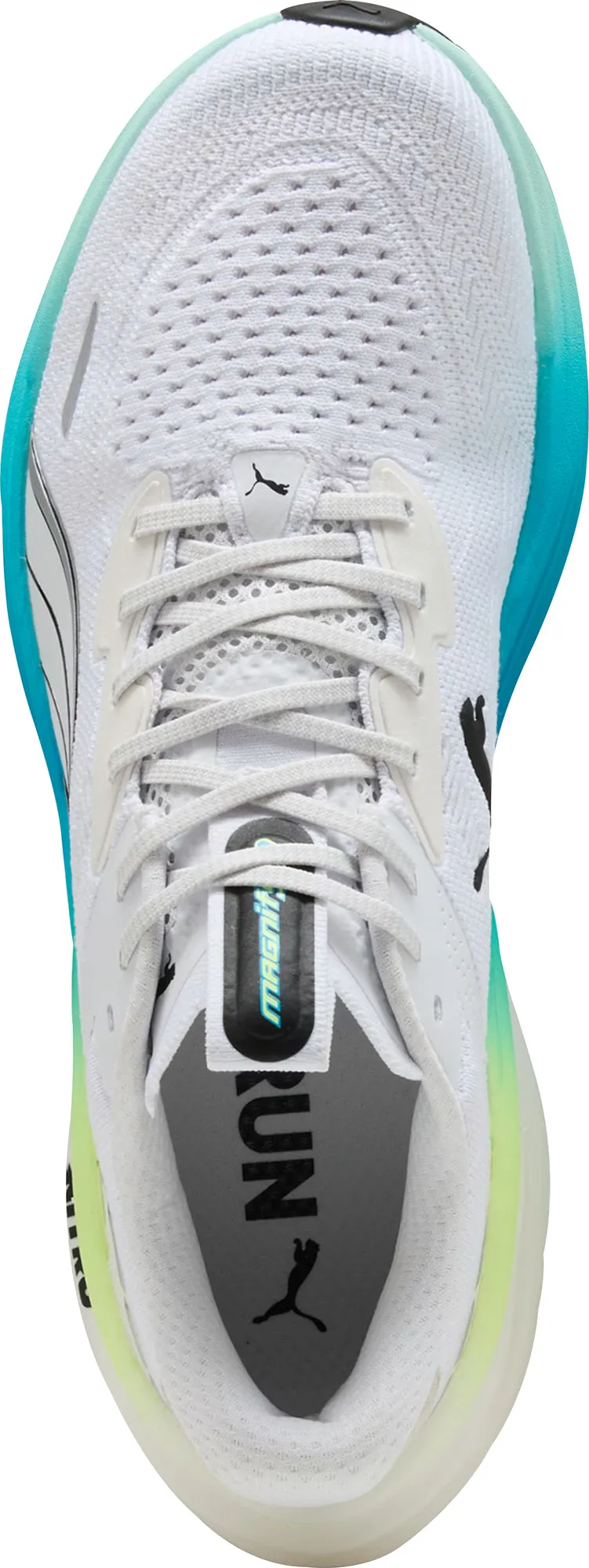Structured Form Sole Strength Puma Magnify Nitro 3 Mens Running Shoes - White