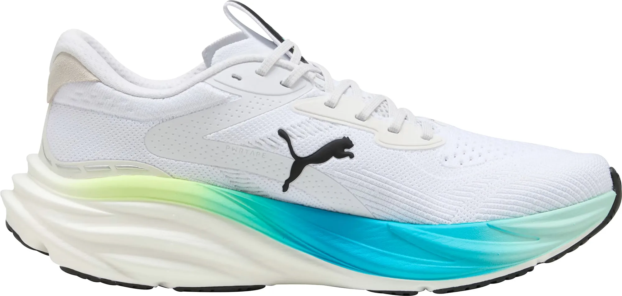 Stretch Loops Non Marking Soles Puma Magnify Nitro 3 Mens Running Shoes - White