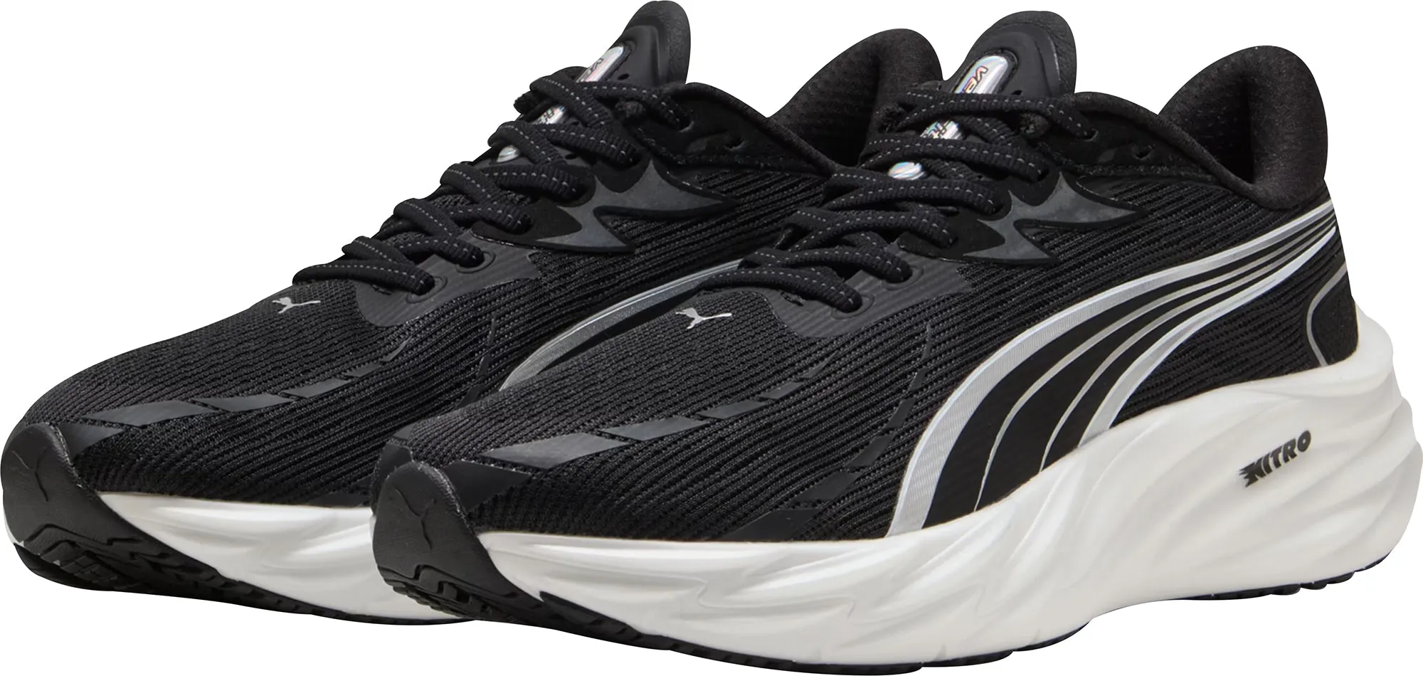 Breathable Airflow Design Puma Velocity Nitro 4 Mens Running Shoes - Black