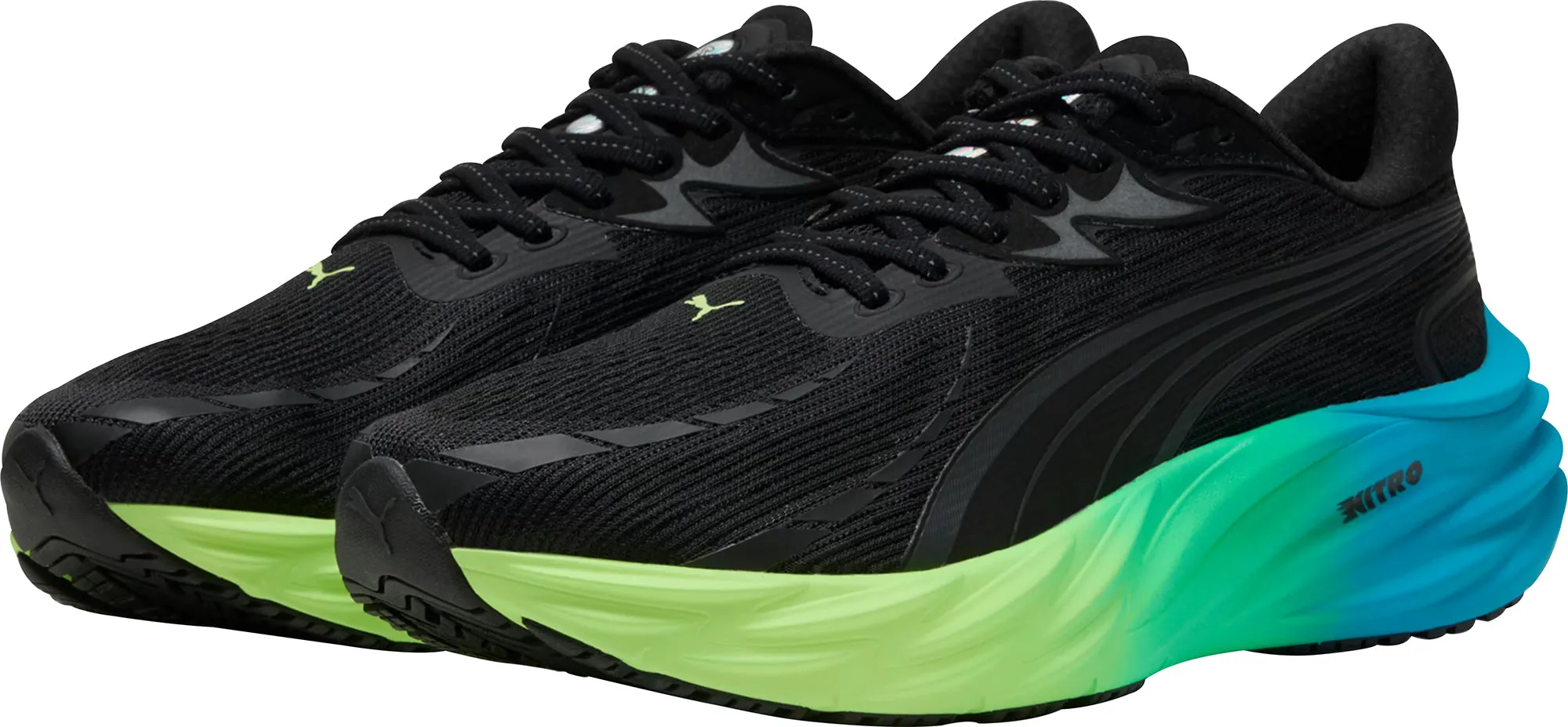 Bold colors Puma Velocity Nitro 4 Mens Running Shoes - Black