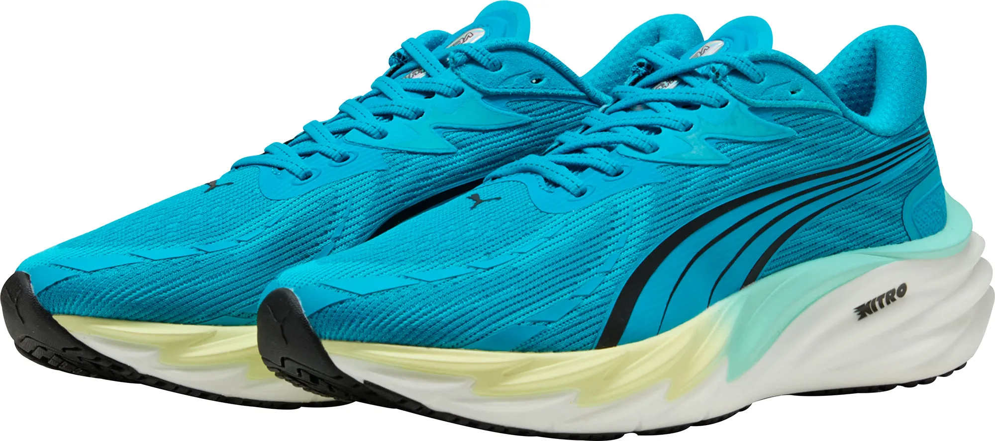 Flexible Zones Layered Chic Puma Velocity Nitro 4 Mens Running Shoes - Blue