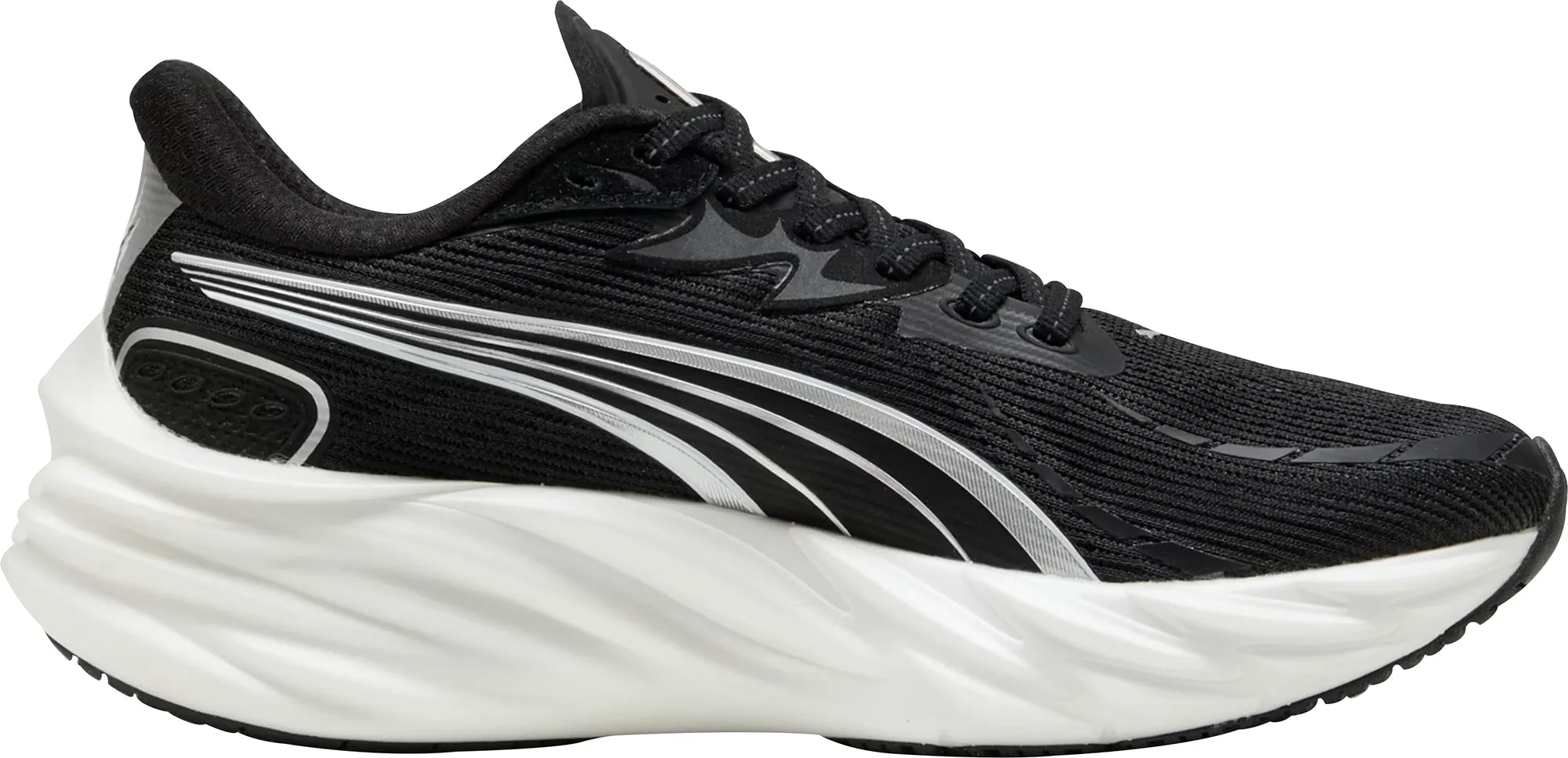 Puma Velocity Nitro 4 Womens Running Shoes - Black Layered Comfort Padded Edge