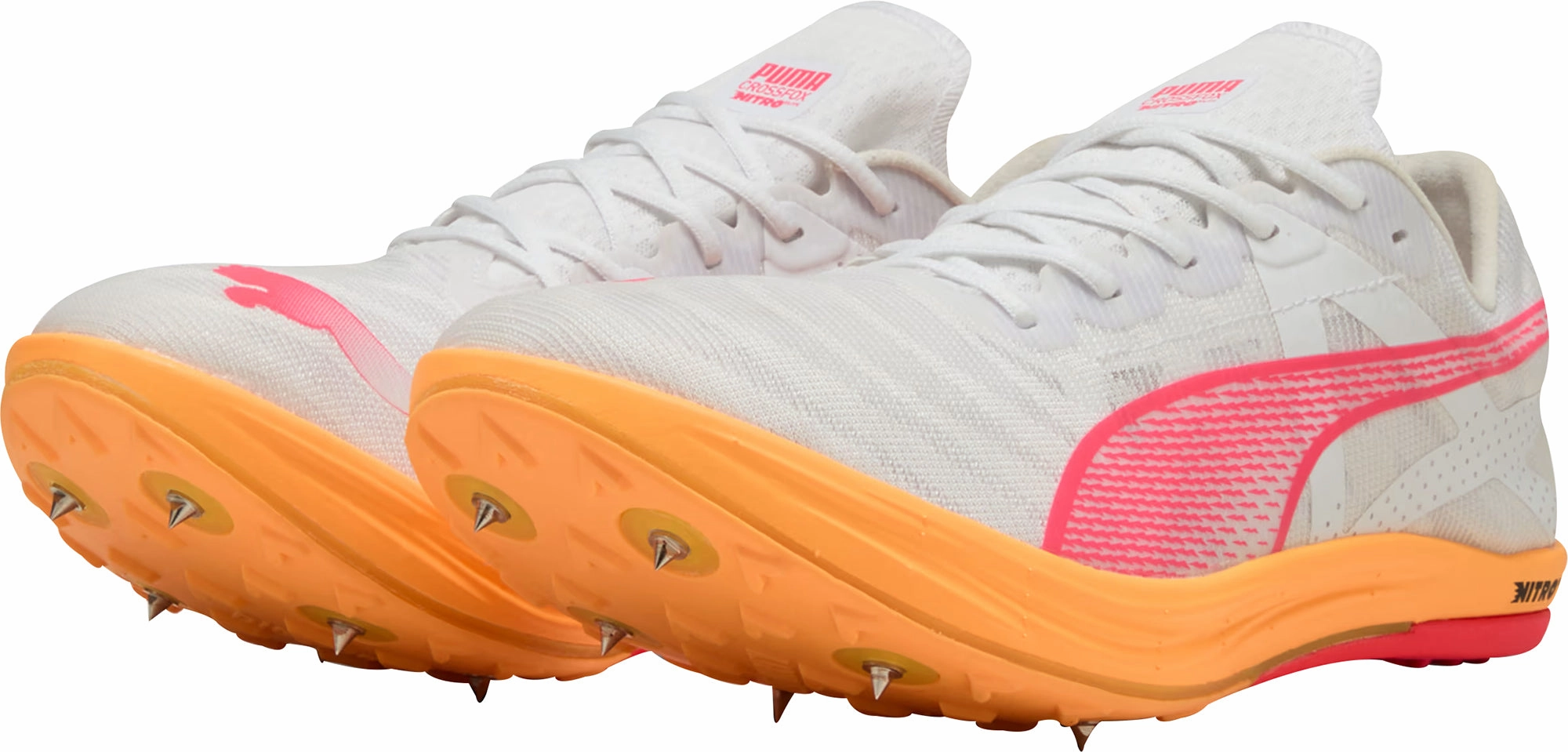 Puma Crossfox Nitro Elite Cross Country Running Spikes - White Training Zone Stamina Match