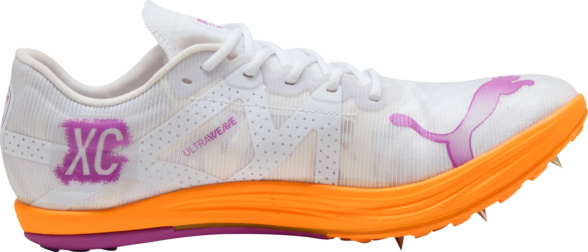 Puma Crossfox Nitro Elite Cross Country Running Spikes - White Ground Speed Soft Insole