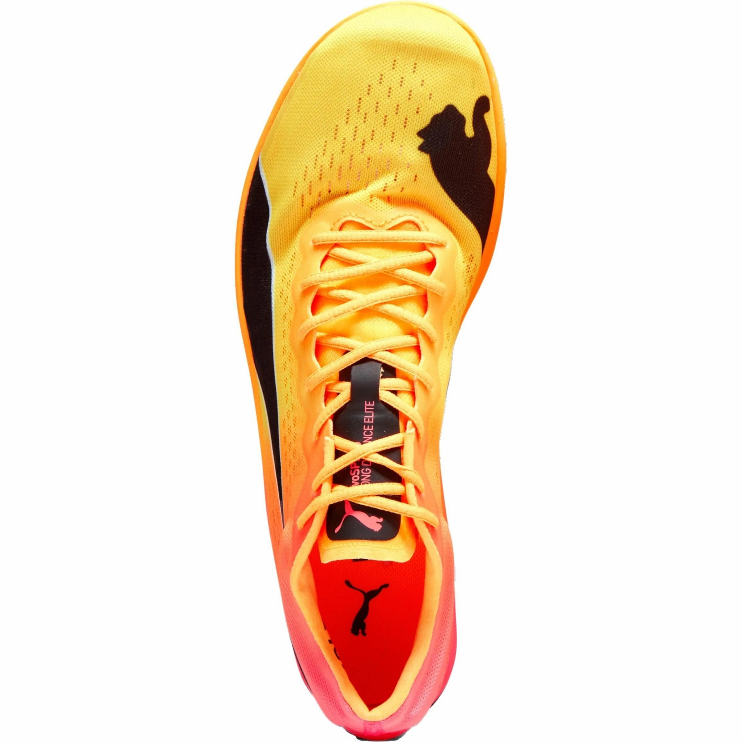 Puma evoSpeed Nitro Elite  Long Distance Running Spikes - Orange Training Zone Abrasion Guard