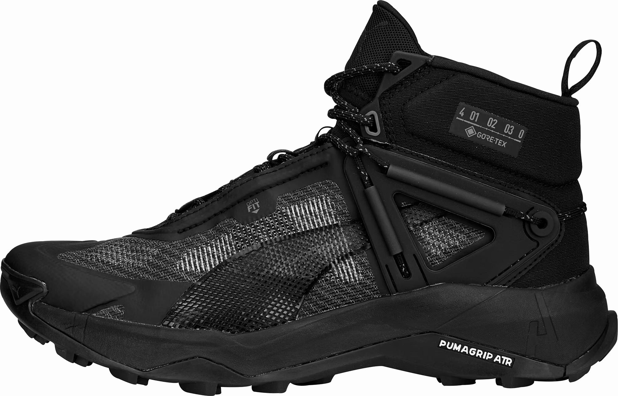 Rugged Grip Ultimate Stability Puma Explore Nitro Mid GORE-TEX Womens Walking Boots - Black