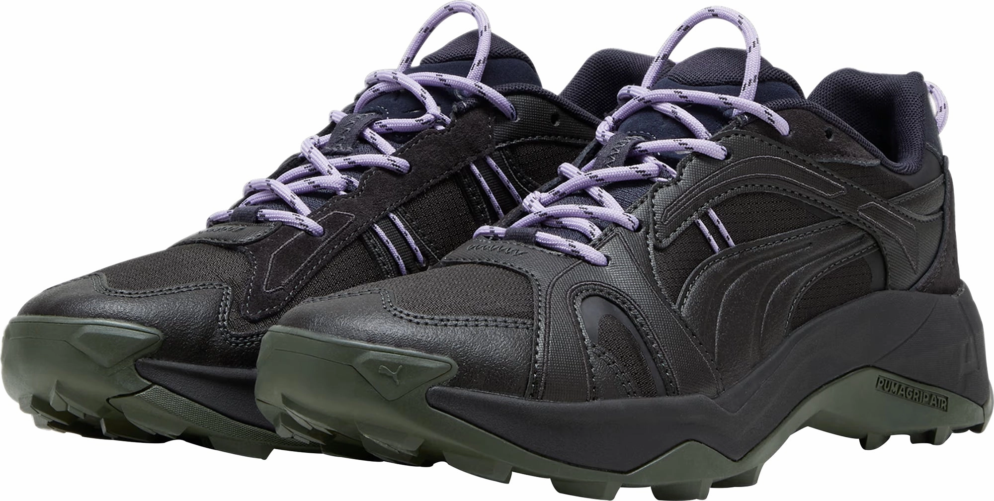 Sturdy Leather Resistant Footwear Puma Explore Nitro SPS Mens Walking Shoes - Black