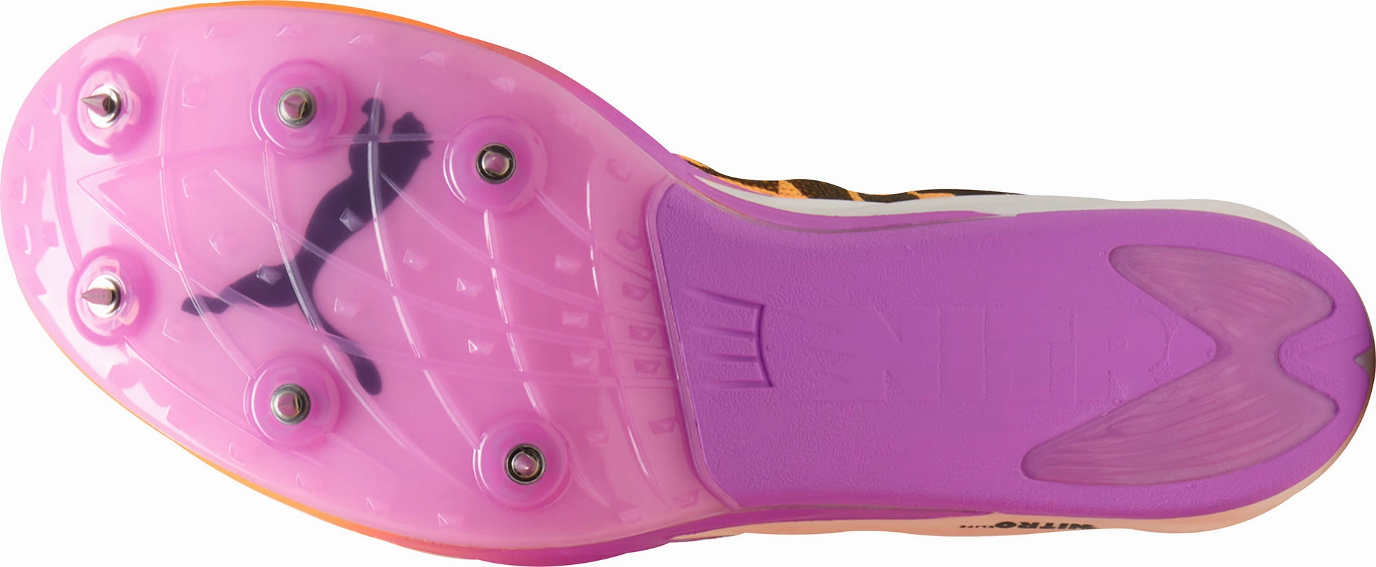 Ankle Protection Puma Nitro Elite 3 Long Distance Running Spikes - Orange