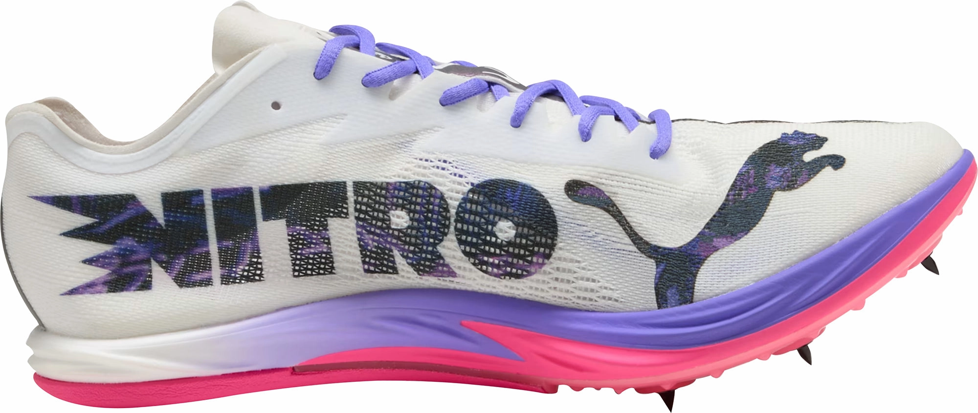 Forward Sprint Puma Nitro Elite 3 Long Distance Running Spikes - White