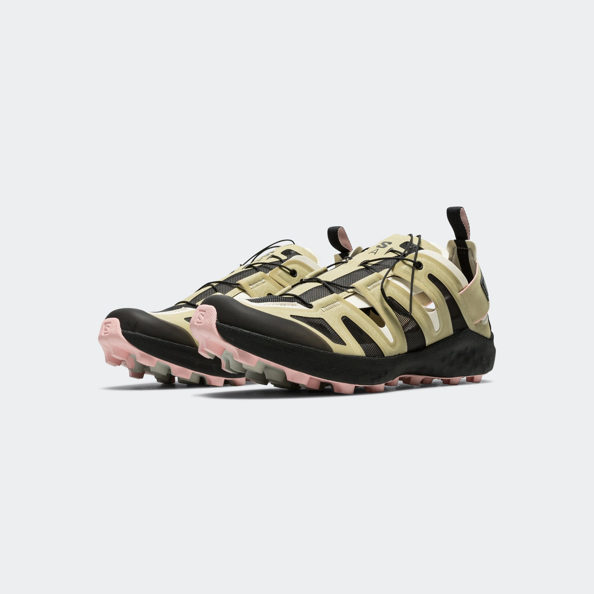 Rockered Sole Udara Advanced - Pale Olive Green/Black-Impatiens Pink