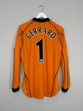 Anti Fade Technology Performance Optimized Weave 2000/01 EVERTON GERRARD #1 GK SHIRT (M) PUMA