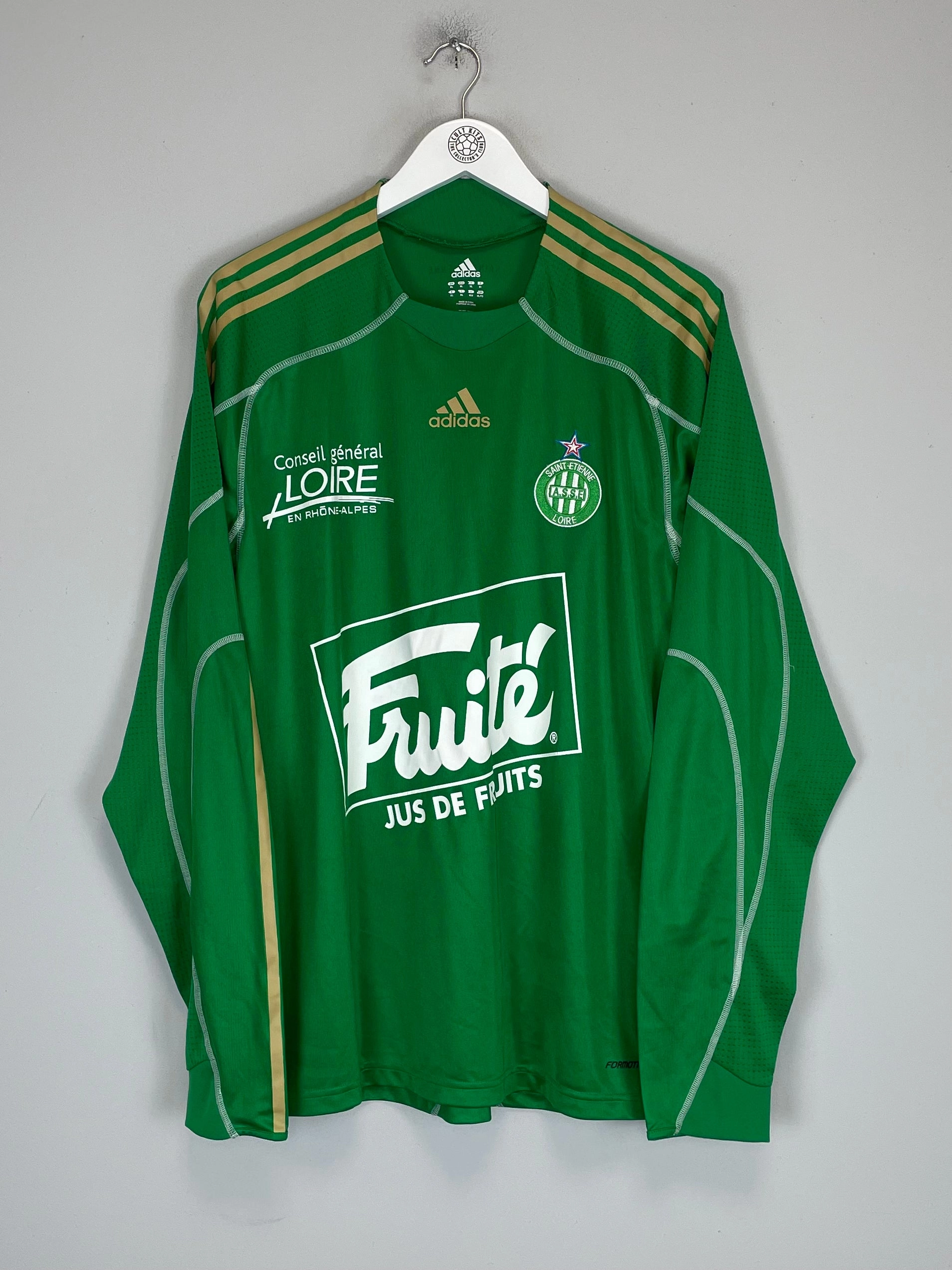 2009/10 ST ETIENNE *PLAYER ISSUE* L/S HOME SHIRT (XL) ADIDAS Reflective accents Bold Vibe