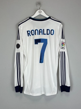 2012/13 REAL MADRID RONALDO #7 L/S HOME SHIRT (L) ADIDAS Training Fit