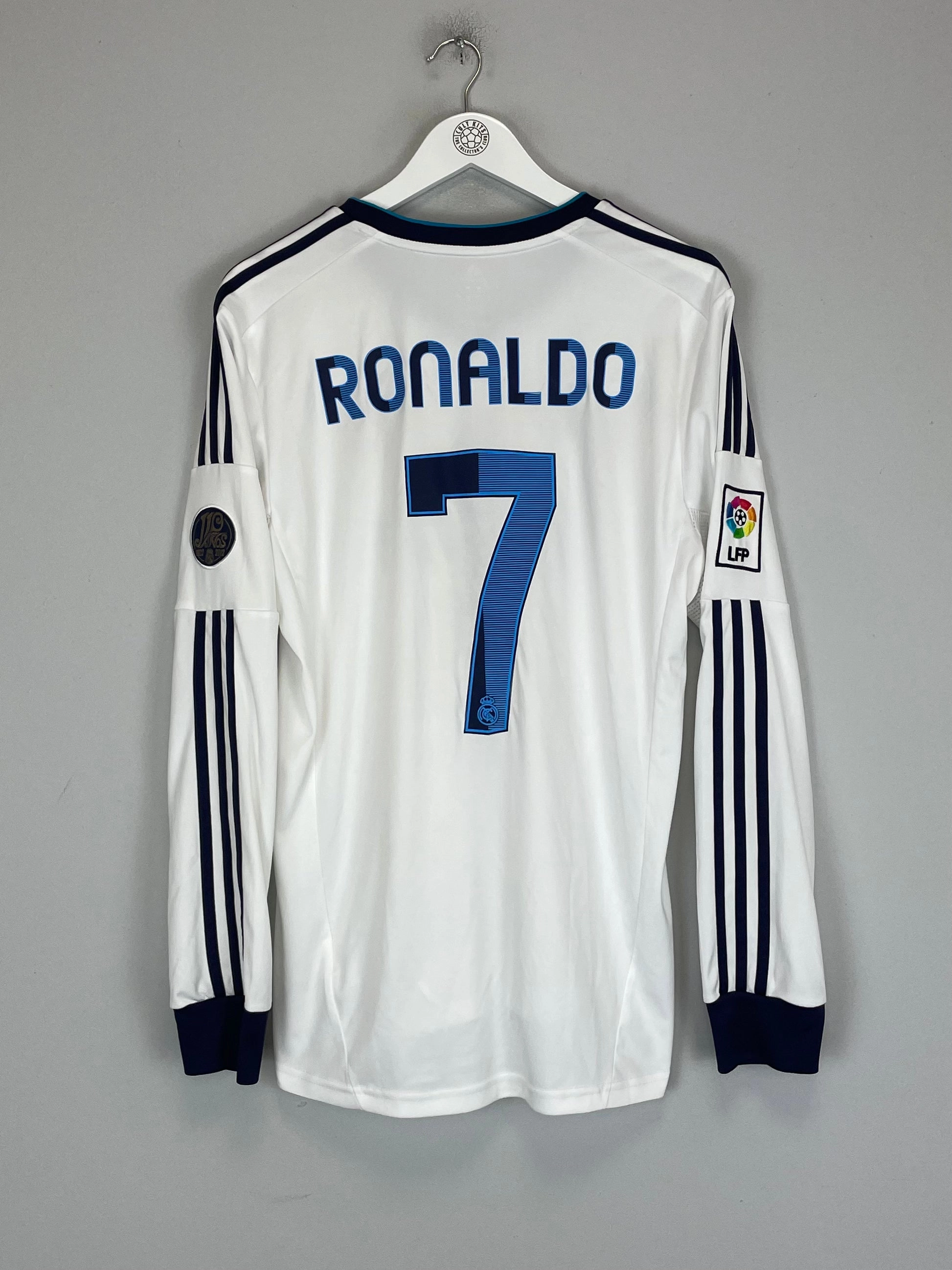 2012/13 REAL MADRID RONALDO #7 L/S HOME SHIRT (L) ADIDAS Training Fit