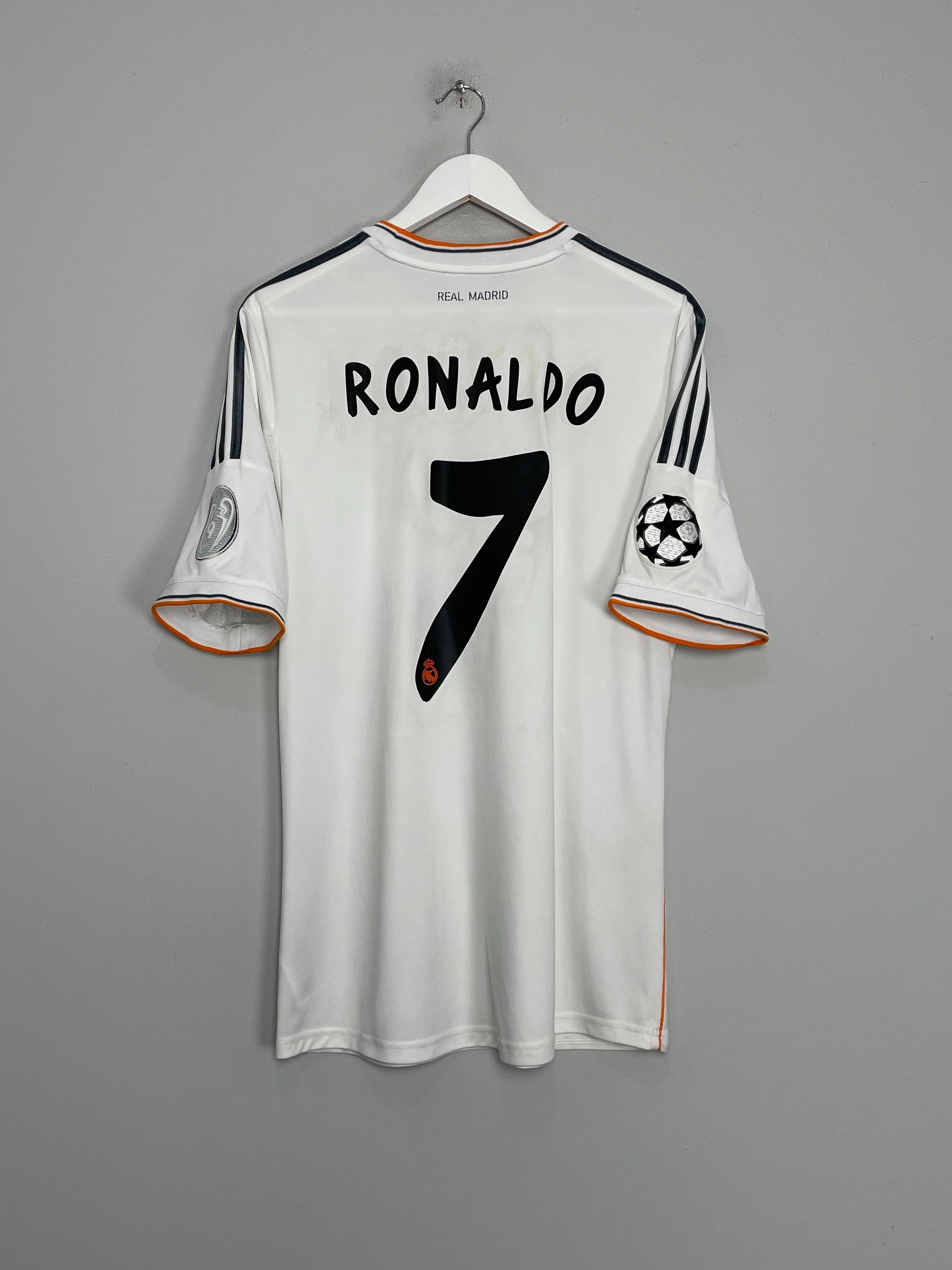 2013/14 REAL MADRID RONALDO #7 *CL FINAL* HOME SHIRT (L) ADIDAS Moisture Control System
