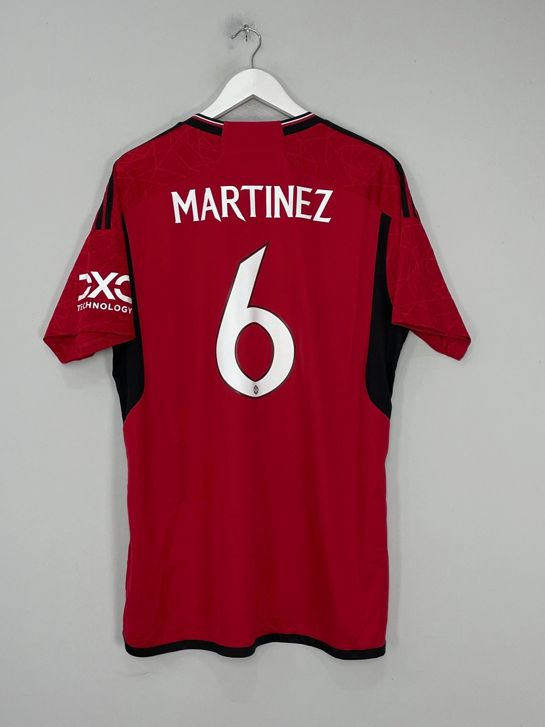 2023/24 MANCHESTER UNITED MARTINEZ #6 HOME SHIRT (XL) ADIDAS Anti Pilling Surface Treatment