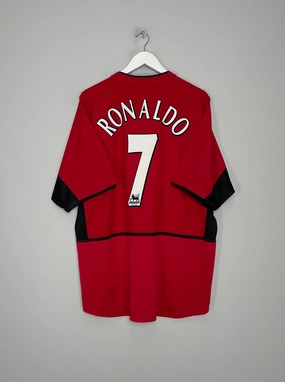 2002/04 MANCHESTER UNITED RONALDO #7 HOME SHIRT (XL) NIKE Double Layered Edging Action Wear