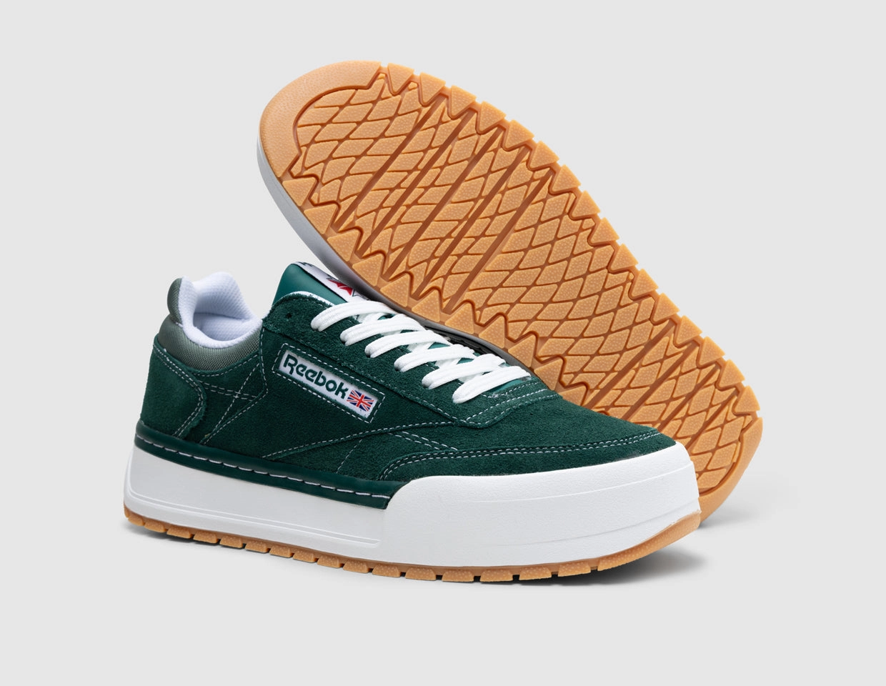 Walking Focus Compression Molding Reebok Club C Megacourt Collegiate Green / Escape Green