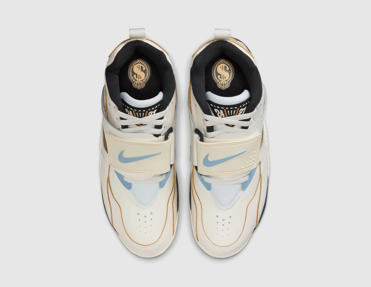 Nike Air Diamond Turf 93 Sail / Mica Blue - Coconut Milk Lace Lock System