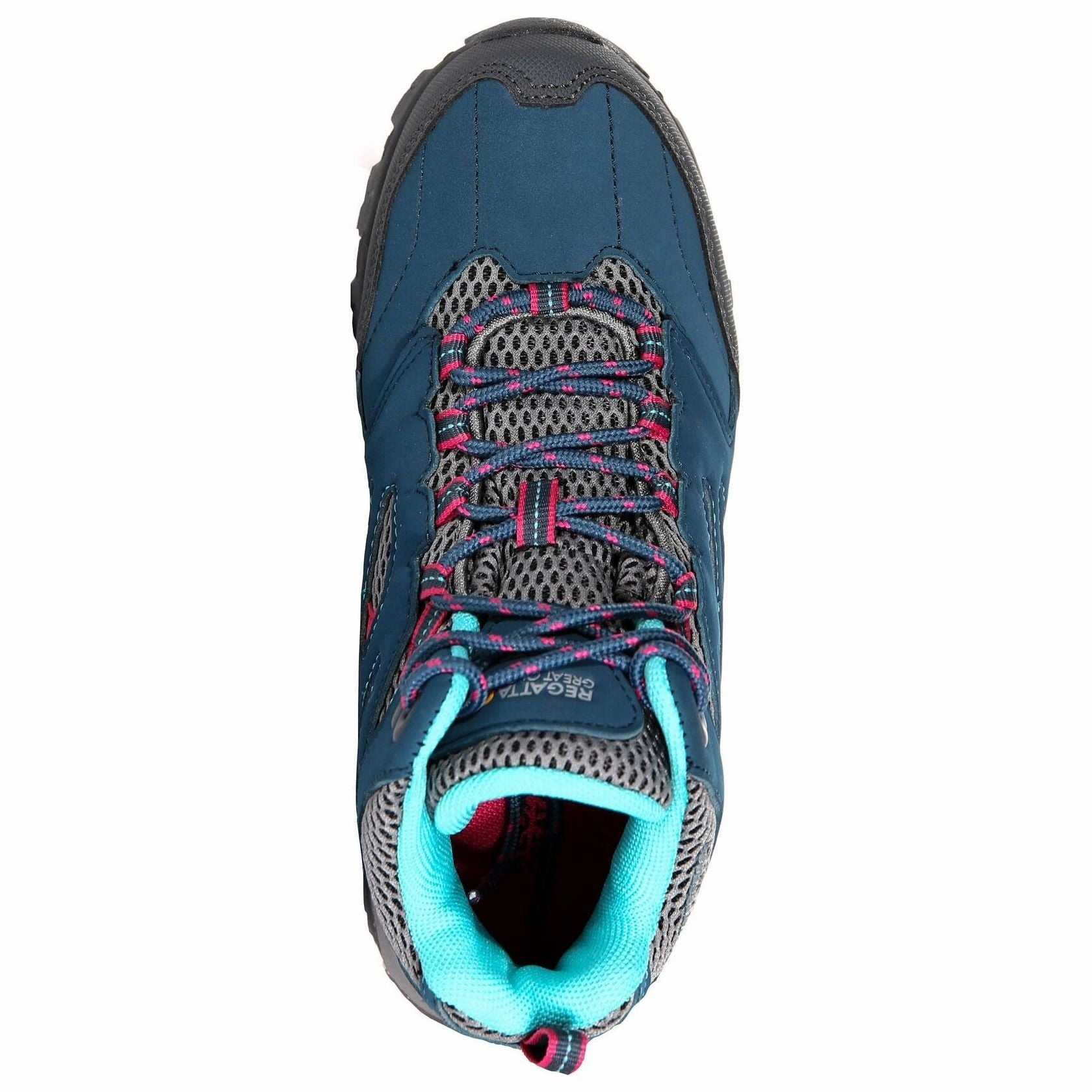 Regatta Holcombe Mid Waterproof Junior Walking Boots - Blue Easy Fit Trekking