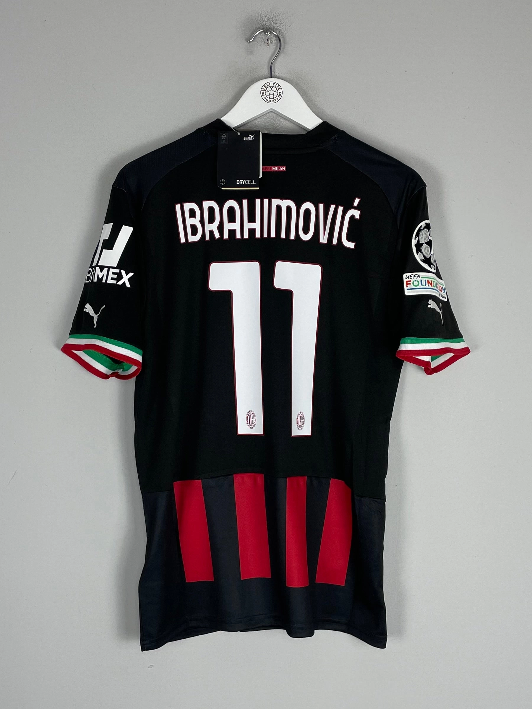 Easy Fit Wicking Channel Technology 2022/23 AC Milan Ibrahimovic #11 *BNWT* C/L Home Shirt (Multiple) Puma