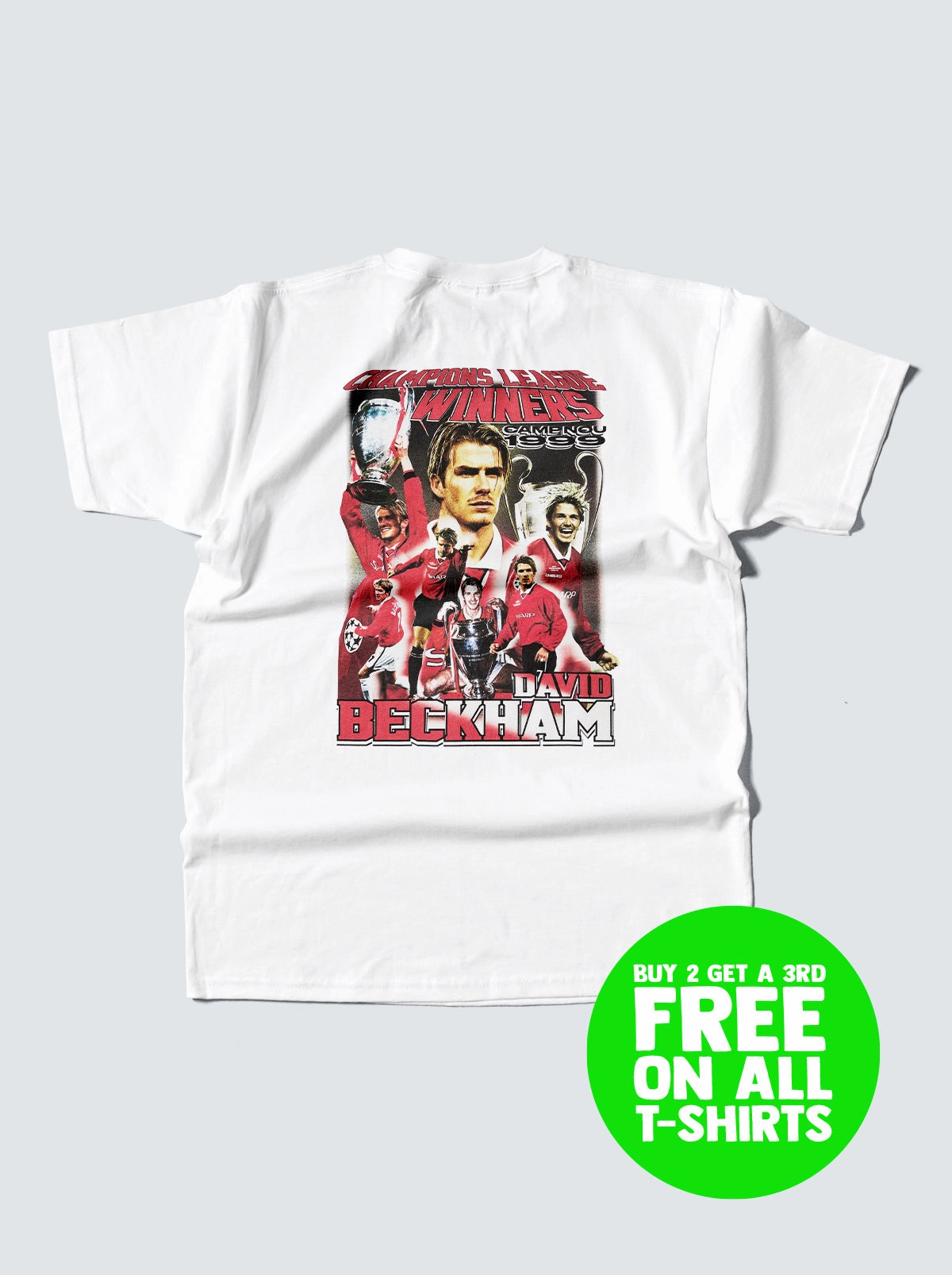 Flex Fit Construction MANCHESTER UNITED BECKHAM 'CAMP NOU 1999' BOOTLEG TEE