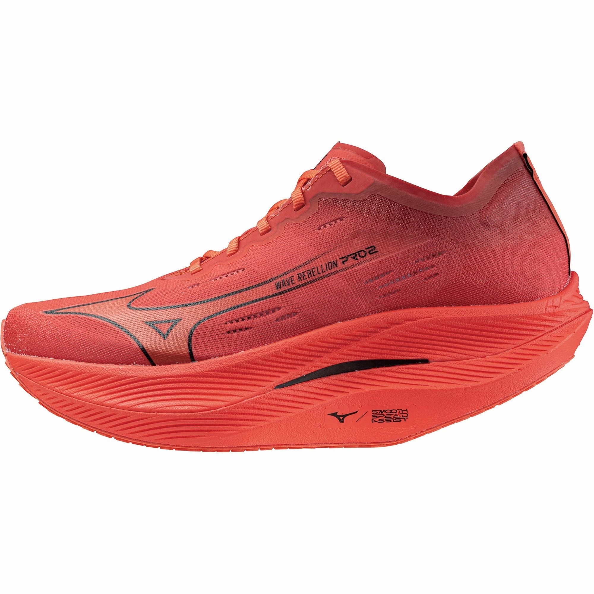 Mizuno Wave Rebellion Pro 2 Running Shoes - Red Abrasion Shield Traction Grip Pattern