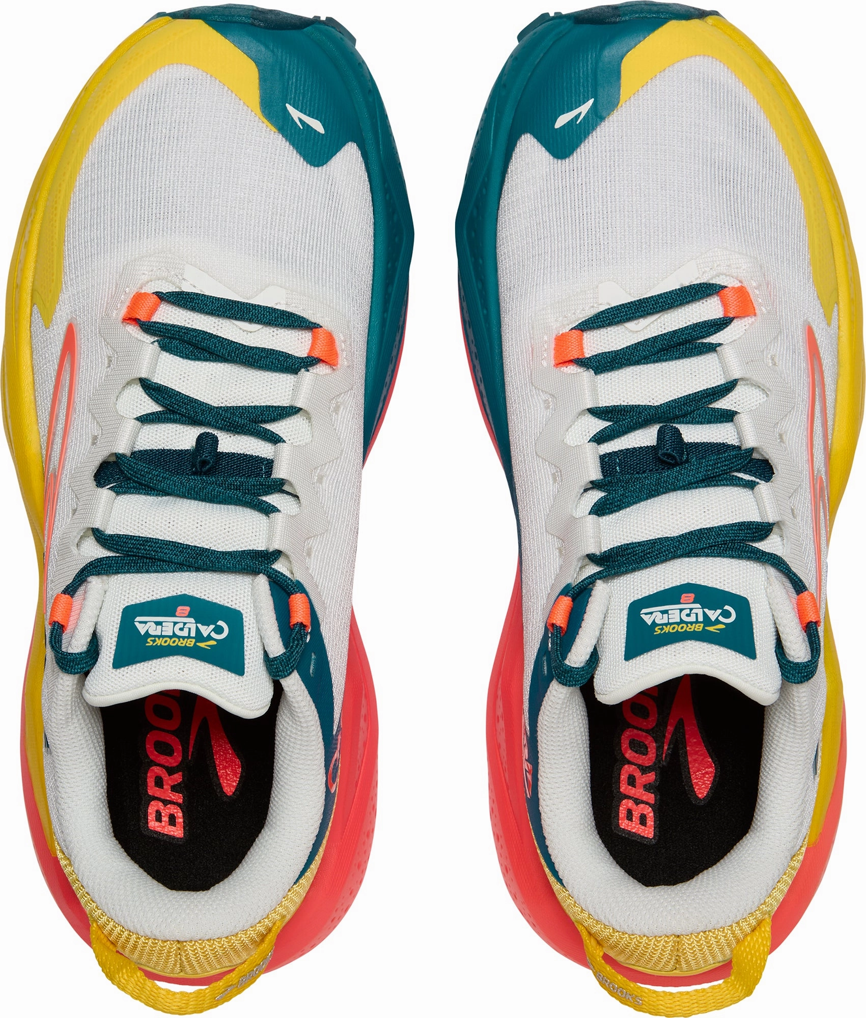 Anti Tear Material Brooks Caldera 8 Womens Trail Running Shoes - White
