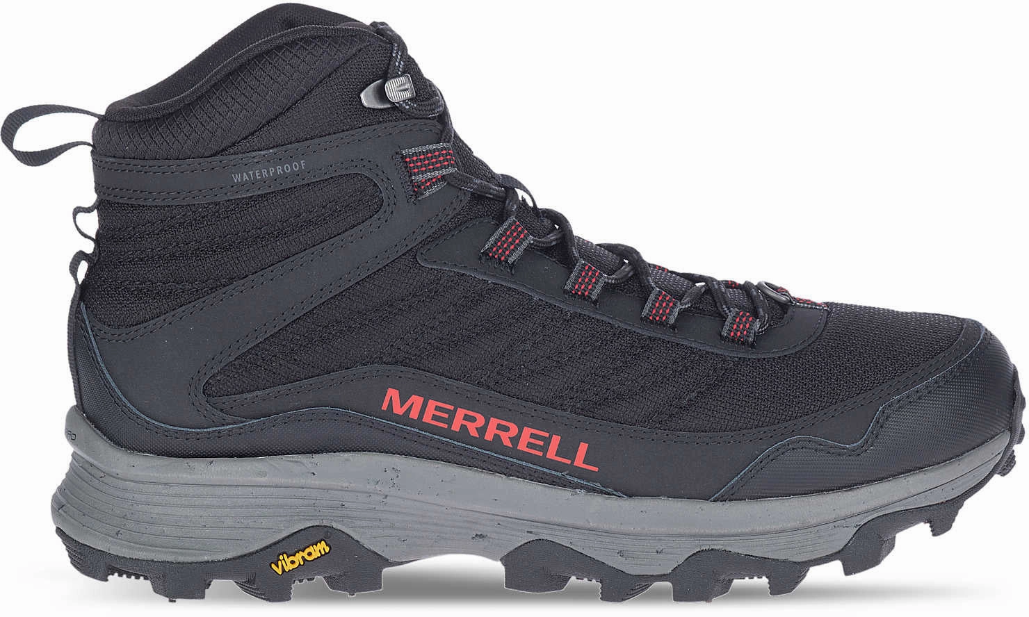 Moisture wicking Merrell Moab Speed Thermo Spike Mid Waterproof Mens Walking Boots - Black