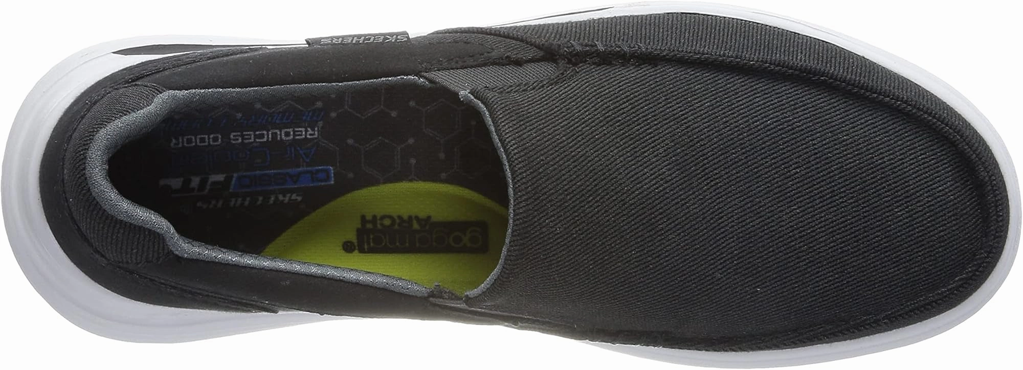 Back Trail Skechers Proven Suttner Canvas Slip On Mens Walking Shoes - Black