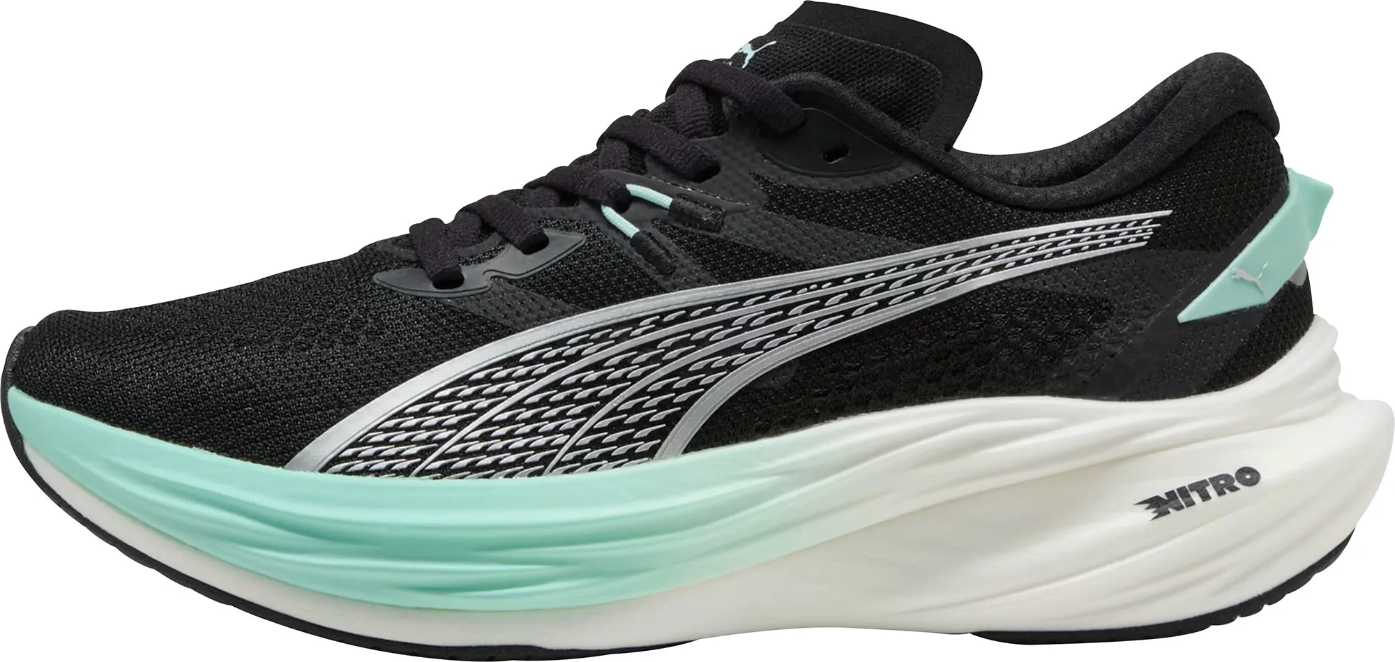 Fast Action Puma Deviate Nitro 3 Womens Running Shoes - Black