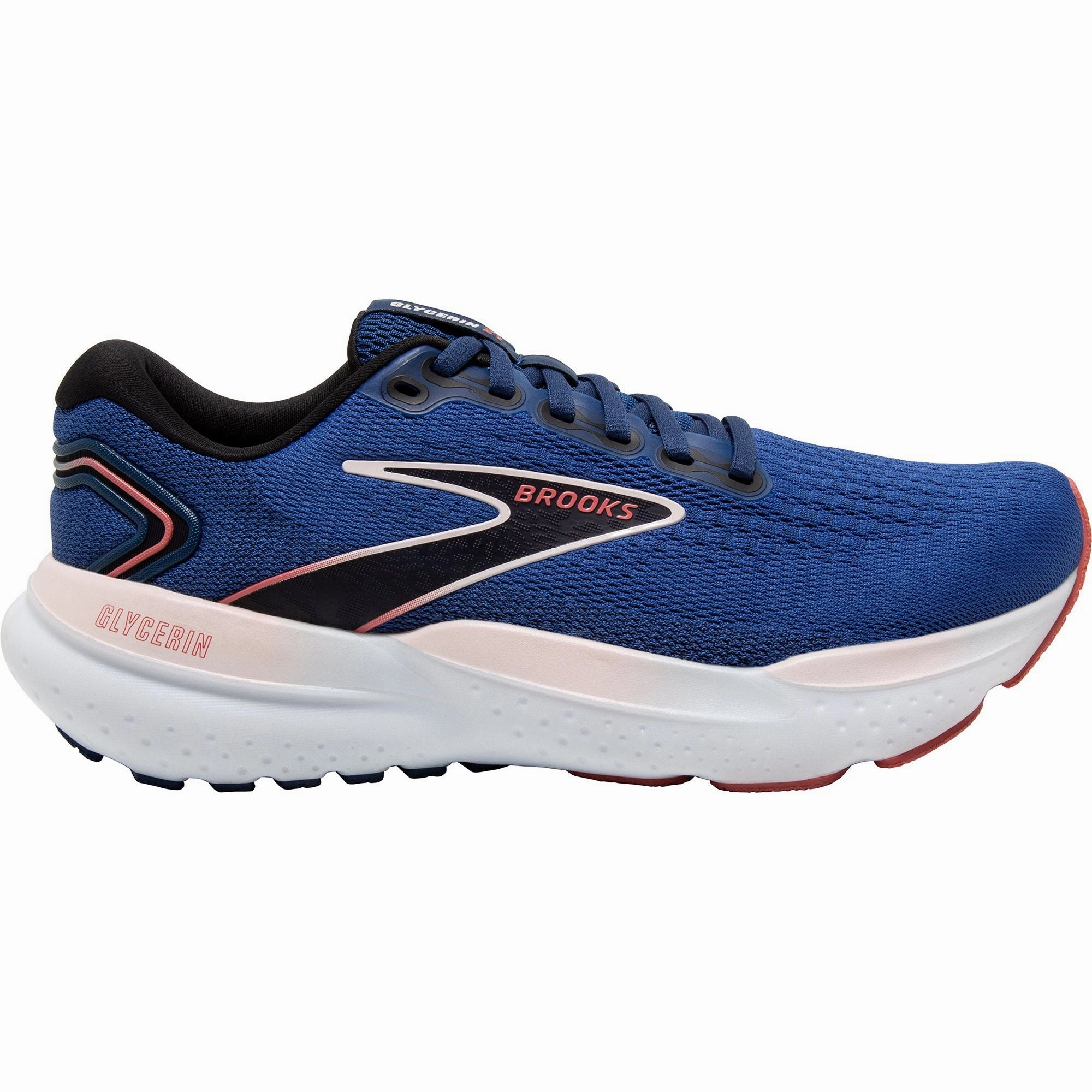 Knit Fabric Brooks Glycerin 21 Womens Running Shoes - Blue
