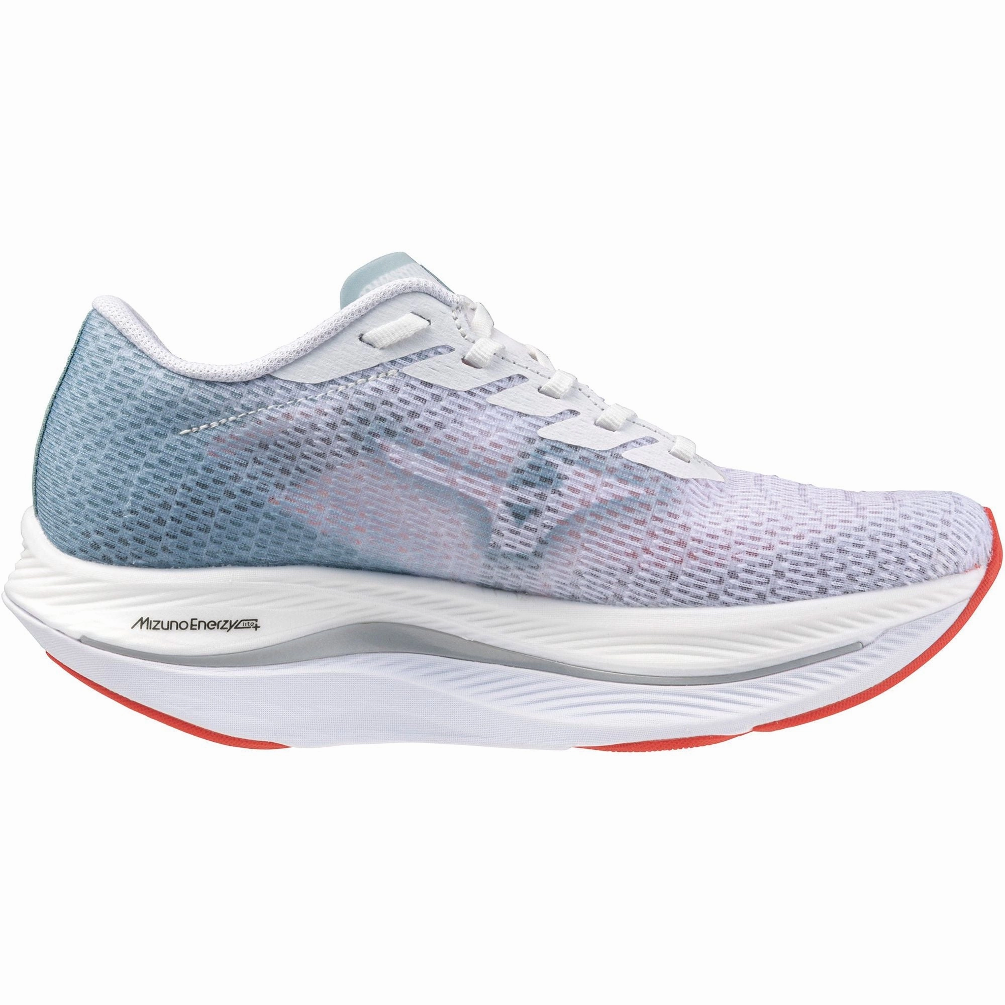 Heel Lock Technology Mizuno Wave Rebellion Flash 2 Womens Running Shoes - White