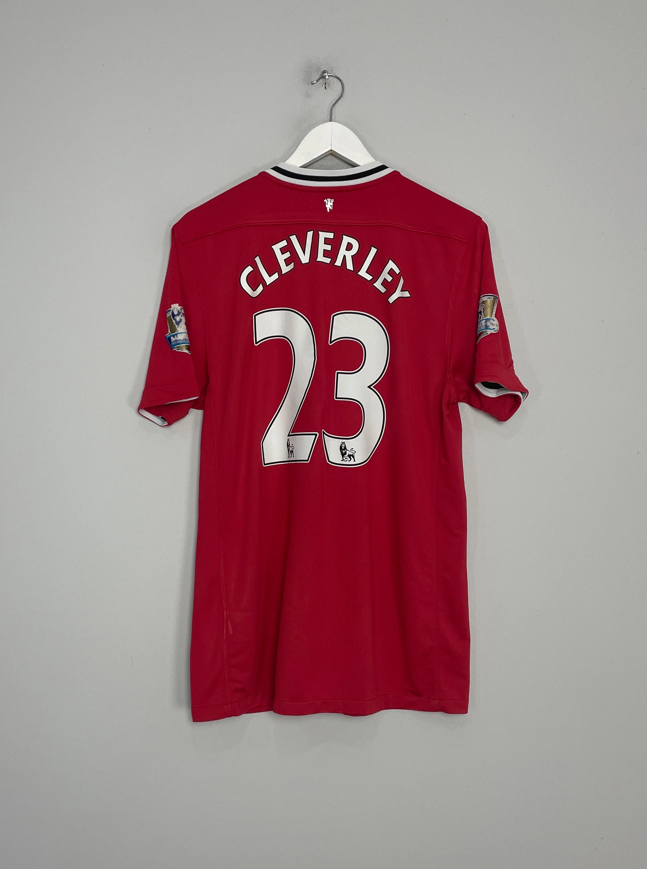gear up Wrinkle resistant fabric 2011/12 MANCHESTER UNITED CLEVERLEY #23 HOME SHIRT (L) NIKE