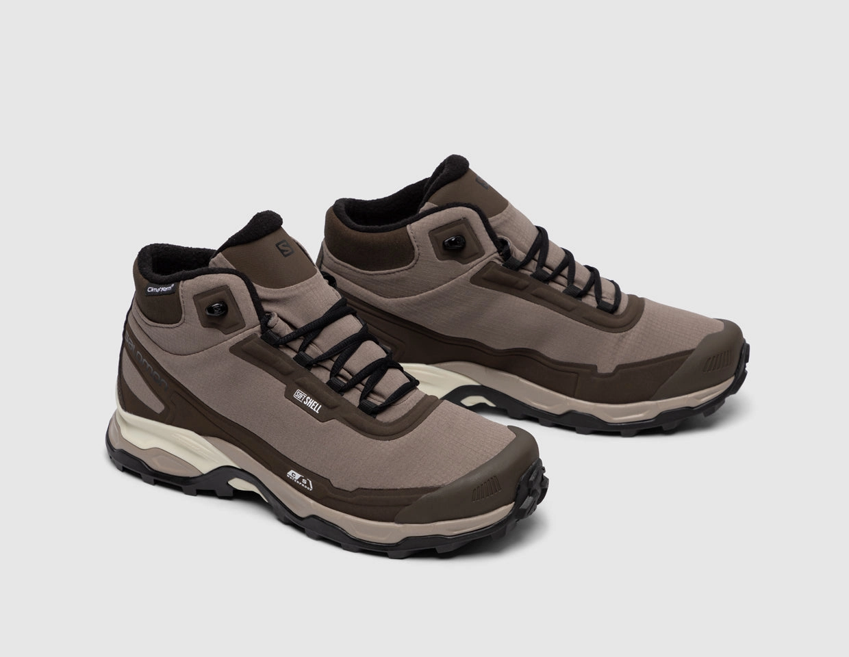 Salomon Shelter CSWP Falcon / Vintage Khaki - Vanilla Thermoplastic Heel Stabilizers Rubberized Heel