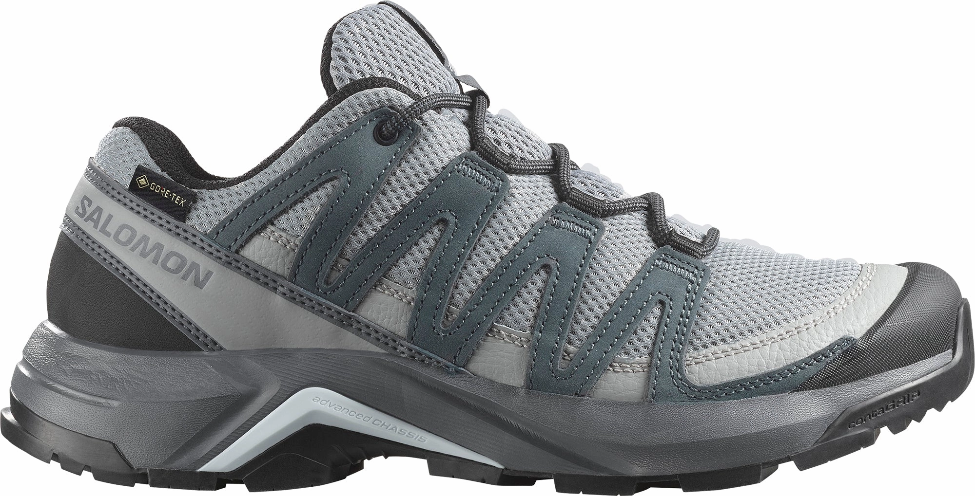 Salomon X-Adventure Recon GORE-TEX Womens Walking Shoes - Grey Rugged Outsole quick dry