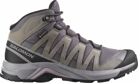 Stable Footing Winter Trail Salomon X-Adventure Recon Mid GORE-TEX Womens Walking Shoes - Grey