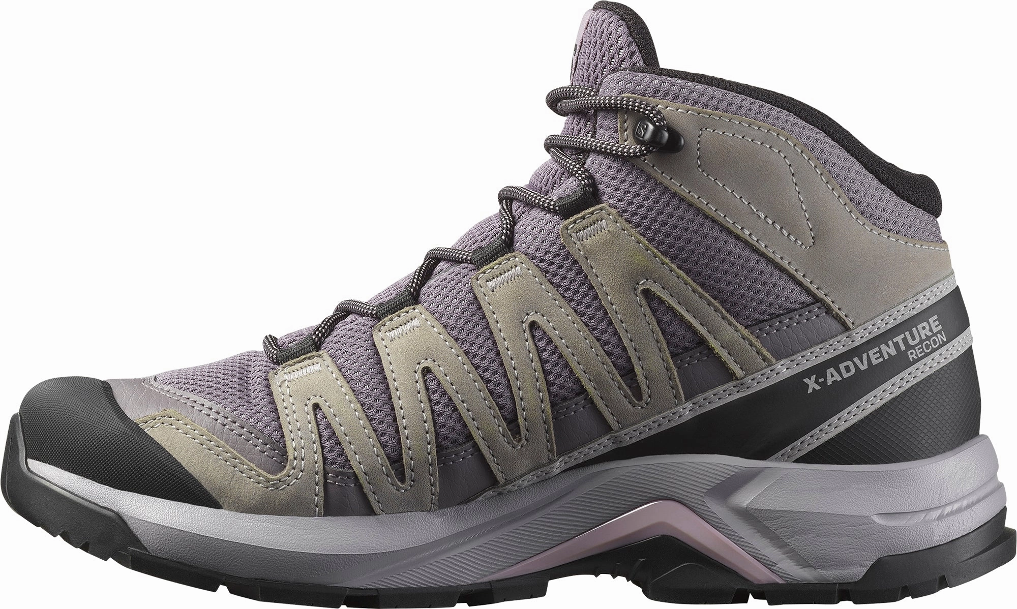All-Terrain Protection Snow Travel Salomon X-Adventure Recon Mid GORE-TEX Womens Walking Shoes - Grey