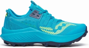 Saucony Endorphin Rift Womens Trail Running Shoes - Blue Heel Lock Technology